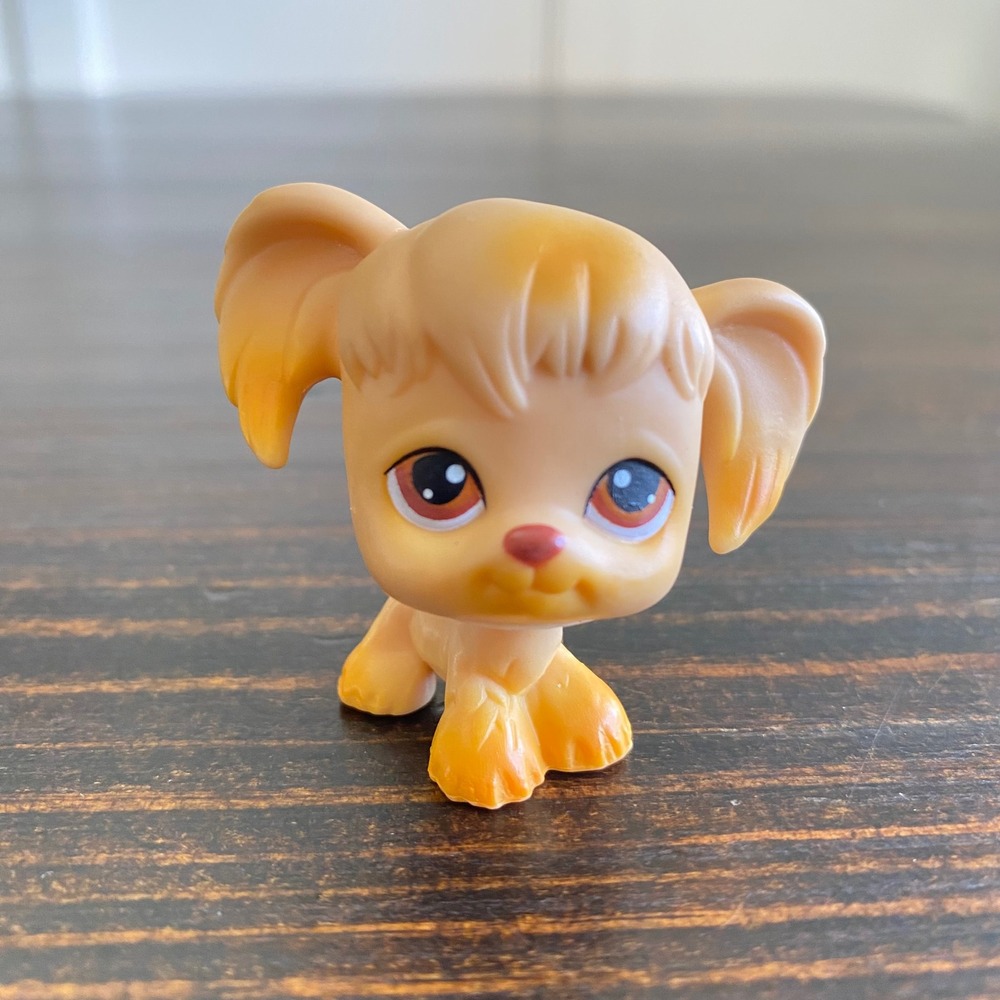 Hasbro Littlest Pet Shop LPS Cocker Spaniel 26 Tan Orange Brown Eyes 2004 Dog